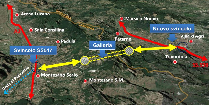 Montesano dice no al tunnel &quot; Val D'agri-Vallo di Diano&quot; . Il sindaco Rinaldi: &quot; Non è stato condiviso con il territorio &quot; . 
